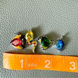 4 lovely gem stone charms